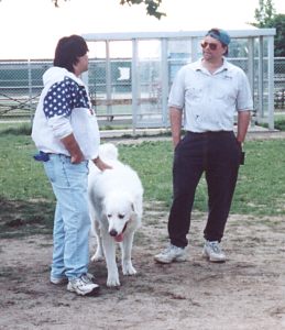 Charlie & Terry talking to someone lelse at the park